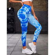 Buddha Stones Tie Dye Print Pants Sports Fitness Yoga High Waist Leggings Women's Yoga Pants