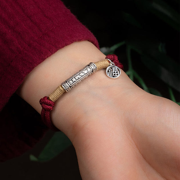Buddha Stones 999 Sterling Silver Tibet Handmade Om Mani