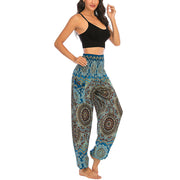 Buddha Stones Boho Loose Round Geometric Pattern Harem Trousers Women's Yoga Pants