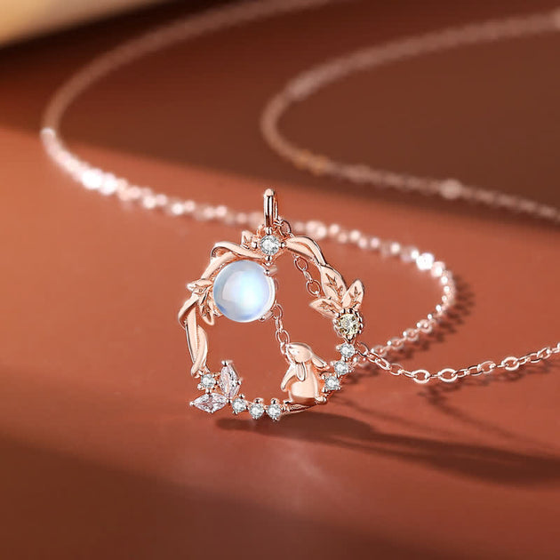 ゆーみんꕤ　1001 S925 Dreamcatcher Moon & Star Bunny Necklace – 2ST Jewellery
