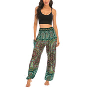 Buddha Stones Boho Loose Round Geometric Pattern Harem Trousers Women's Yoga Pants