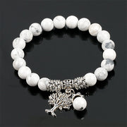 Buddha Stones Natural Gemstone Tree of Life Lucky Charm Stretch Bracelet Bracelet BS 36