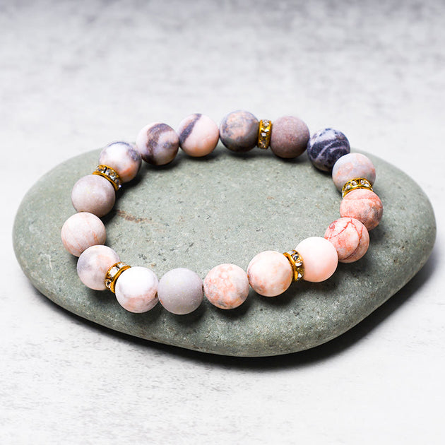 Buddha Stones Anxiety Stress Healing Crystal Zebra Jasper Bead