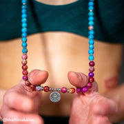 Buddha Stones Tibetan Purple Miano Real Bead Harmony Lotus Mala Mala Bracelet BS 8
