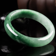 Buddhastoneshop Natural Jade Fortune Blessing Bangle Bracelet