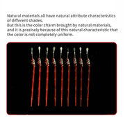 Buddha Stones Small Leaf Red Sandalwood Water Drop Jade Protection Hairpin Hairpin BS 7