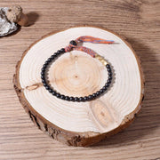Buddha Stones Handmade Tibetan Black Onyx Tassel Bracelet Bracelet BS 2