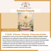 Buddha Stones Tibetan Avalokitesvara Silver Wealth Protection Decoration Decorations BS 6