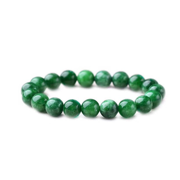 Buddhastoneshop Cyan Jade Bead Calm Harmony Bracelet