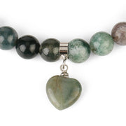 Buddha Stones Natural Quartz Love Heart Healing Beads Bracelet Bracelet BS 7