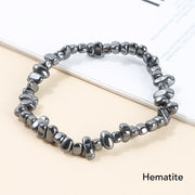 Natural Irregular Shape Crystal Stone Warmth Soothing Bracelet Bracelet BS Hematite