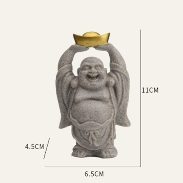 Buddha Stones Laughing Buddha Resin Statue Blessing Home Decoration Decorations BS 5