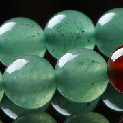 Buddha Stones 108 Beads Green Aventurine Red Agate Luck Mala Bracelet Mala Bracelet BS 11