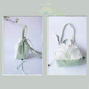 Buddha Stones Handmade Embroidered Flowers Canvas Tote Shoulder Bag Handbag Bag BS 10