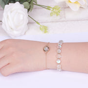 Buddha Stones Sun Stone Strawberry Quartz Crystal Positive Bracelet Bracelet BS Black Glitter Stone