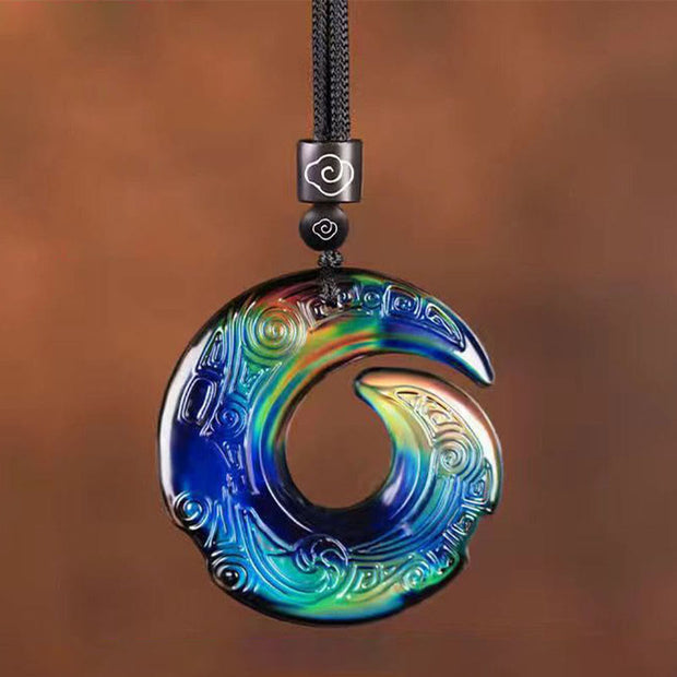 Color-Changing One's Luck Improves Design Patern Liuli Crystal Necklace Pendant Necklaces & Pendants BS 2