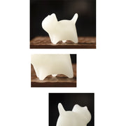 Buddha Stones 2Pcs Mini Cute Cat Glowstone Luminous Lucky Cat Energy Decoration