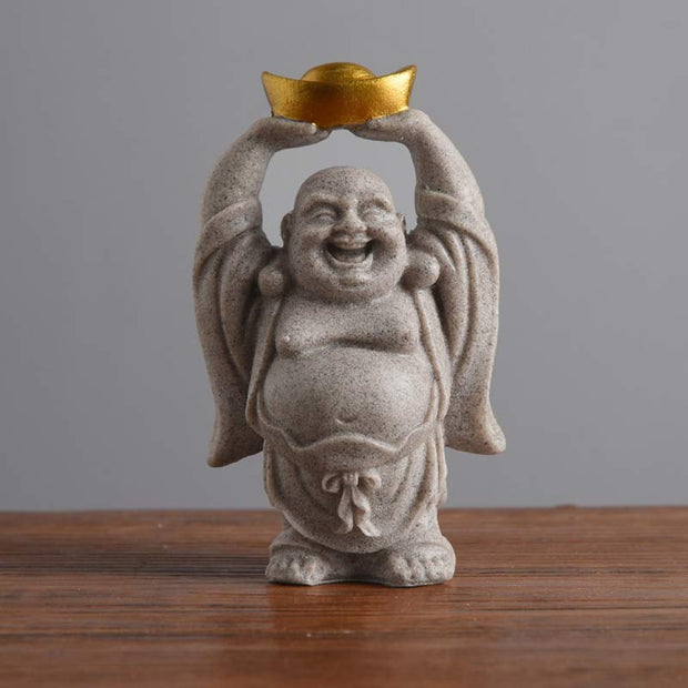 Buddha Stones Laughing Buddha Resin Statue Blessing Home Decoration Decorations BS 3