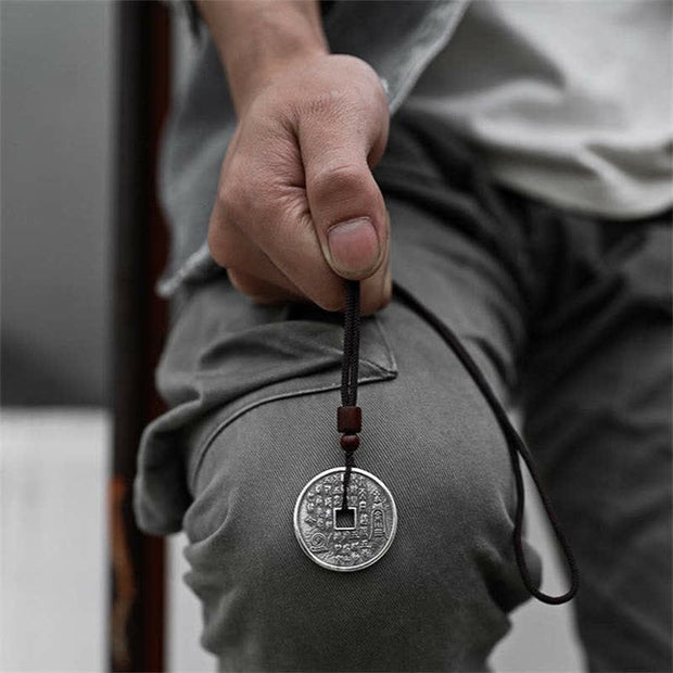 Buddha Stones Bagua Yin Yang Copper Coin Star Balance Energy Necklace Pendant Necklaces & Pendants BS 4