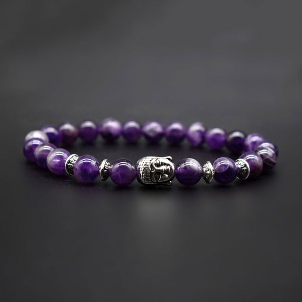 Buddha Stones Amethyst Love Healing Bracelet Bracelet BS 3