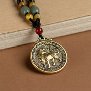 Buddha Stones 12 Chinese Zodiac Blessing Wealth Fortune Necklace Pendant Necklaces & Pendants BS 13