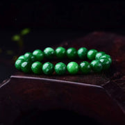 Buddhastoneshop Cyan Jade Bead Calm Harmony Bracelet