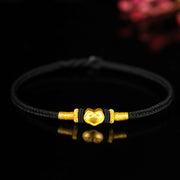 Buddha Stones Wish you all the best 999 Gold Lock Of Good Wishes Protection Kids Child Parents Handmade Bracelet