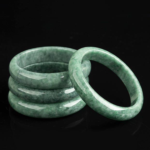 Buddha Stones Natural Jade Luck Wealth Bangle Bracelet Bracelet BS 9