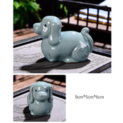 Buddha Stones Chinese Zodiac Wealth Ceramic Tea Pet Home Figurine Decoration