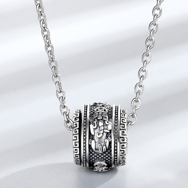 Buddha Stones PiXiu Luck Wealth Rotatable Necklace Pendant Necklaces & Pendants BS Pendant&Chain