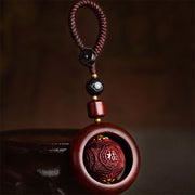 Buddha Stones Tibetan Small Leaf Red Sandalwood Ebony Luck Protection Rotation Decoration Decorations BS 10