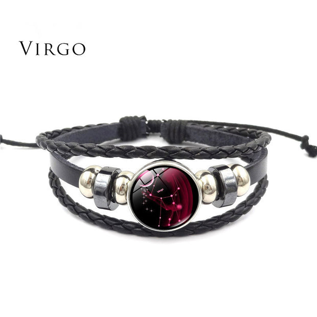Buddha Stones 12 Constellations of the Zodiac Moon Protection Bracelet Bracelet BS Virgo