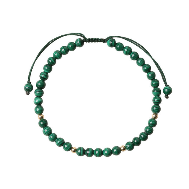 Buddha Stones Natural Malachite Protection Calmness String Bracelet