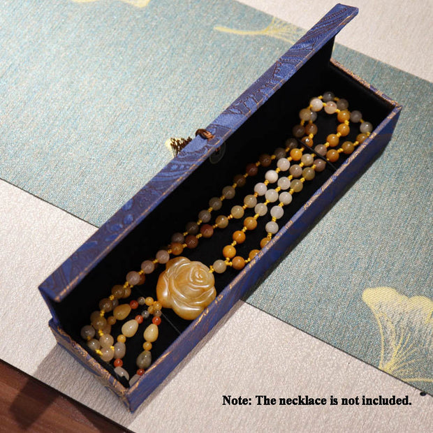 Buddha Stones Necklace Mala Beads Jewelry Storage Box Tassels Gift Box