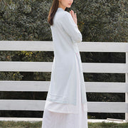 Buddha Stones 2Pcs Lotus Pattern Tai Chi Meditation Yoga Cotton Linen Clothing Top Pants Women's Set