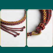 Buddha Stones Colorful Rope Cinnabar Thangka Blessing Braided Bracelet Bracelet BS 6