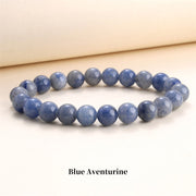 Buddha Stones Natural Stone Quartz Healing Beads Bracelet Bracelet BS 8mm Blue Aventurine