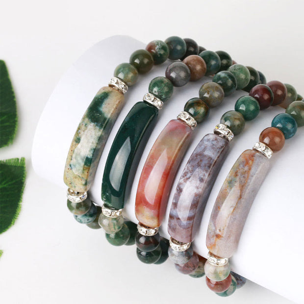 Buddha Stones Natural Quartz Love Heart Healing Beads Bracelet Bracelet BS 6