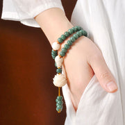 Buddhastoneshop Lotus Cyan Bodhi Seed Success Bracelet