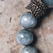Buddha Stones Eagle's Eye Stone Ebony Wood Copper Confidence Couple Bracelet Bracelet BS 10