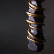 Buddha Stones Tibet Ebony Wood Copper Balance Peace Necklace Pendant Necklaces & Pendants BS 5
