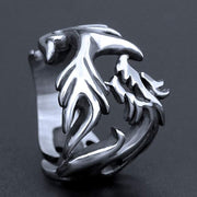 Buddha Stones Dragon Pattern Protection Strength Adjustable Ring Ring BS 15