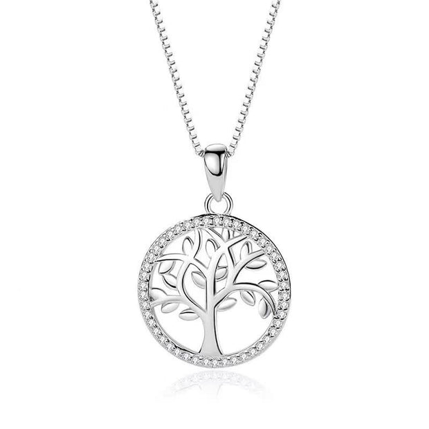 Buddha Stones 925 Sterling Silver The Tree of Life Unity Necklace Pendant Necklaces & Pendants BS The Tree of Life