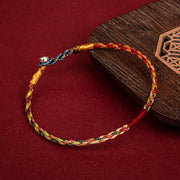 Buddha Stones Handmade Five Color Thread Luck Couple Child Adult Bracelet Bracelet BS 1
