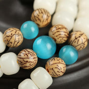 108 Beads Bodhi Seed Cat Eye Peace Bracelet Mala Mala Bracelet BS 4