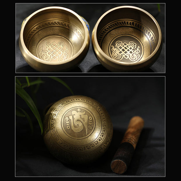 Buddha Stones Tibetan Meditation Sound Bowl Handcrafted for Healing and Mindfulness Singing Bowl Set Singing Bowl buddhastoneshop 8