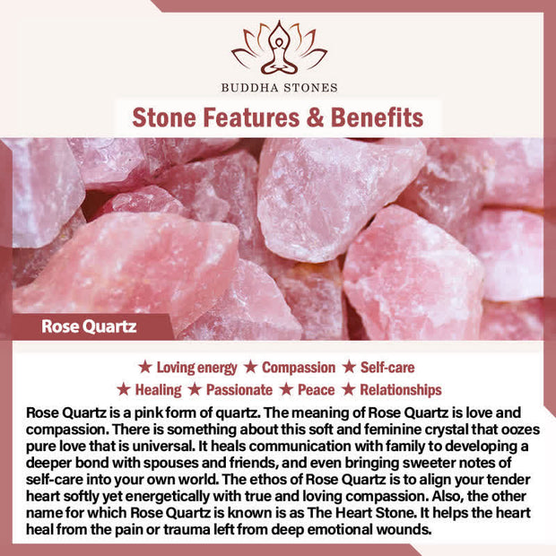 Buddha Stones "All the Best for Love and Harmony" Stone Quartz Bracelet Includes Gift Message Card - image 10
