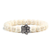 Buddha Stones “Save A Dog” Stone Bracelet - White Beads - image 17