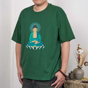 Buddha Stones Lotus Meditation Buddha Tee T-shirt T-Shirts BS 3