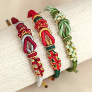 Buddha Stones Handmade Peach Blossom Knot Eight Thread Peace Knot Luck Protection Bracelet (Extra 35% Off | USE CODE: FS35) - image 2